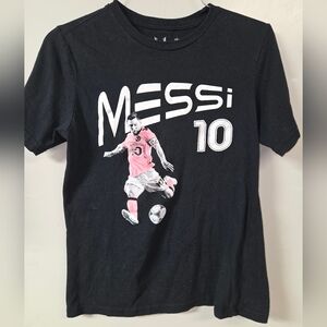 MESSI Kids Black Graphic T-Shirt